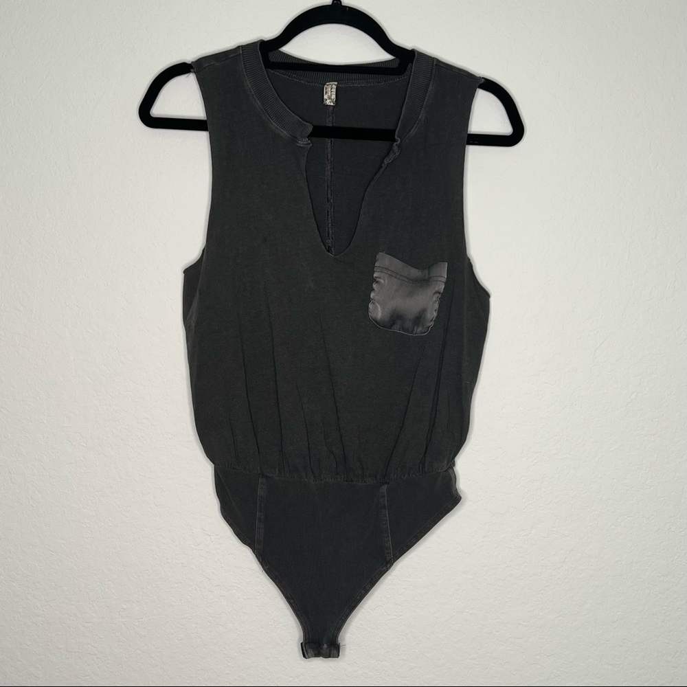 Free People Cotton Bodysuit with Pocket